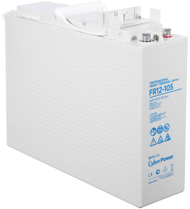 купить АКБ CyberPower Front terminal series FR 12-105, 12V-111,8Ah, AGM, M8, 395x110x286мм., 31.5кг. в Алматы