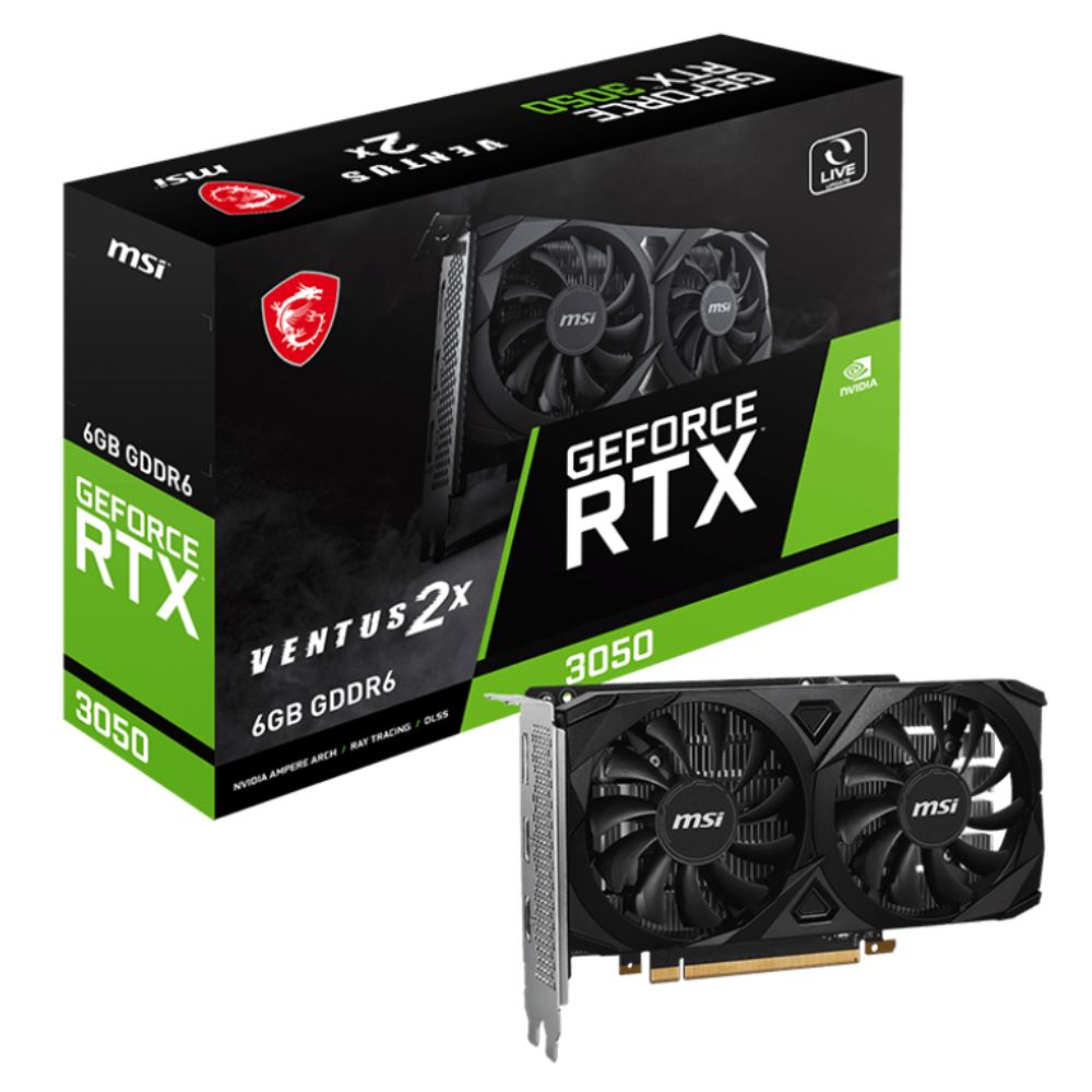 купить Видеокарта MSI GeForce RTX 3050 VENTUS 2X 6G в Алматы