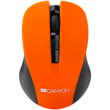 купить CNE-CMSW1O CANYON мышь, цвет - оранжевый, беспроводная 2.4 Гц, DPI 800/1000/1200 DPI, 3 кнопки и колесо прокрутки, прорезиненное покрытие в Алматы