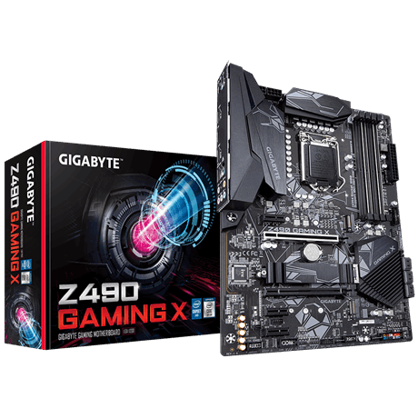 купить Материнская плата GIGABYTE Z490 GAMING X, LGA1200, Z490, 2xPCI-E, HDMI, GbLAN, 6SATA, 4DDR4, ATX в Алматы