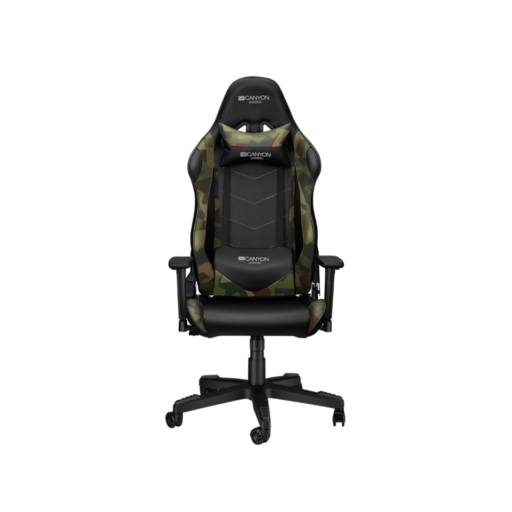 купить CANYON Argama GС-4AO Gaming chair, PU leather, Original foam and Cold molded foam, Metal Frame, Top gun mechanism, 90-165 dgree, 3D armrest, Class 4 gas lift, Nylon 5 Stars Base, 60mm PU caster, Black+camouflage pattern в Алматы