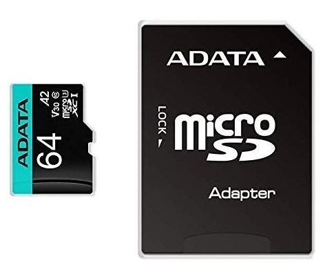 купить Карта памяти MicroSD 64GB UHS-I U3 V30S A2 ADATA AUSDX64GUI3V30SA2-RA1 в Алматы