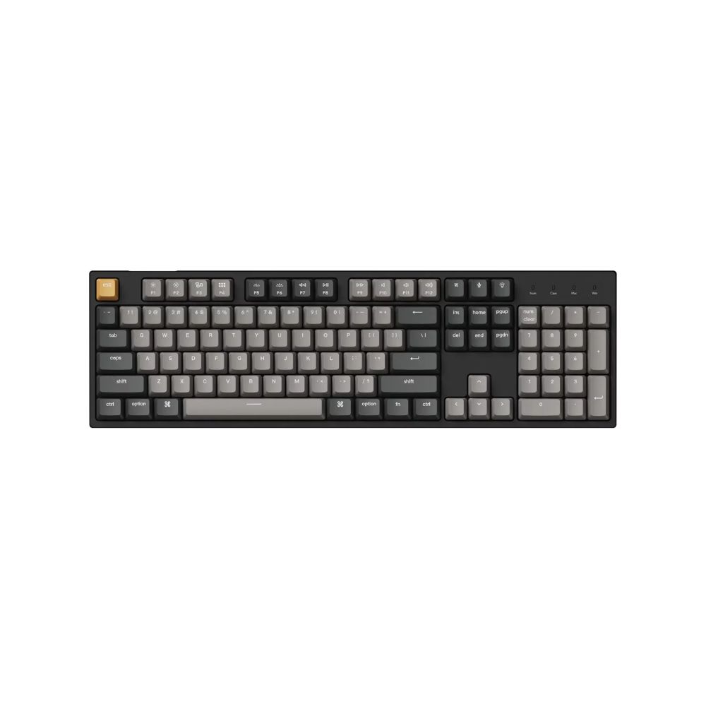 купить Клавиатура Keychron V2-C2 Frosted Black Knob Blue Switch RGB Hot-Swap Keychron K pro Mechanical в Алматы