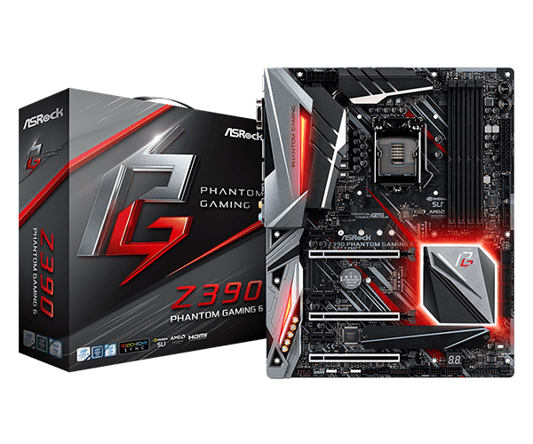 купить Материнская плата,ASRock, Z390 PHANTOM GAMING 6 (4717677337099), LGA1151, iZ390, 4xDDR4 2666, 8xSATA3, 2xM2.0, Raid, 1xD-Sub, 1xHDMI, 1xDP, 1xOptical SPDIF, 3xPCI-Ex16, 3xPCI-Ex1, ATX в Алматы
