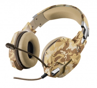 купить Наушники гарнитура игровая Trust GXT 322D CARUS HEADSET desert camo в Алматы