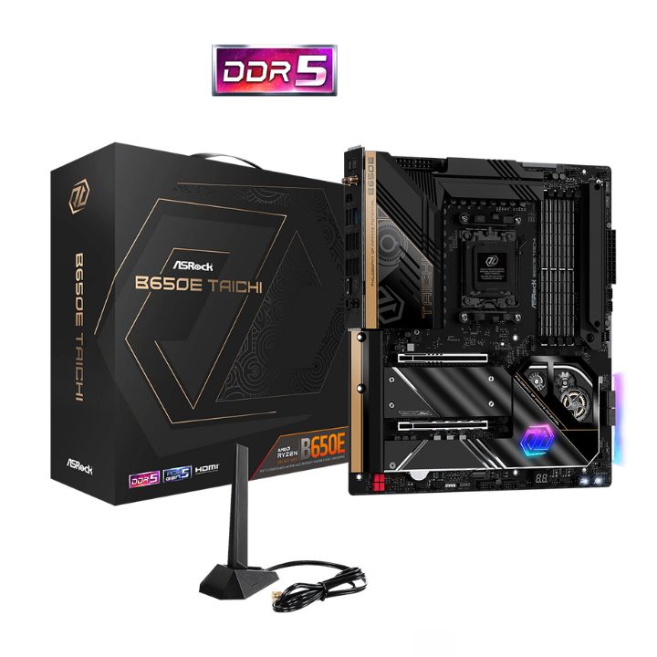 купить Материнская плата ASRock B650E TAICHI AM5 4xDDR5 4xSATA3 3xM.2 HDMI USB4 Type-C ATX в Алматы