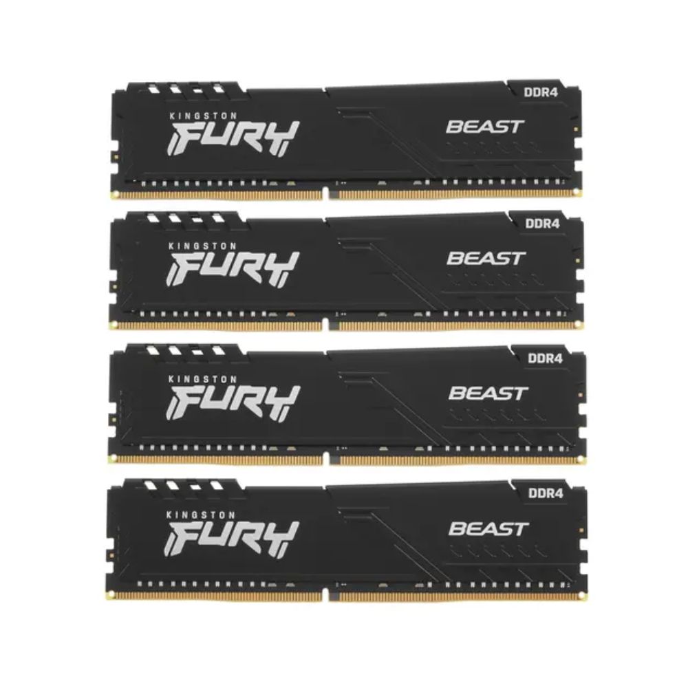 купить Модуль памяти Kingston Fury Beast KF426C16BB1K4/64 DDR4 DIMM 64Gb KIT (4x16) 2666 MHz CL16 в Алматы