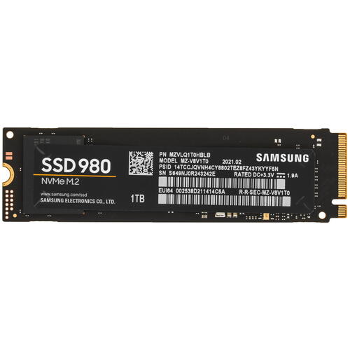 купить Твердотельный накопитель 1000GB SSD Samsung 980 NVMe M.2 2280 R3500Mb/s W3000MB/s MZ-V8V1T0BW в Алматы