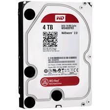 купить Жесткий диск для NAS систем HDD 4Tb Western Digital RED SATA 6Gb/s 3.5* 256Mb 5400rpm WD40EFAX. Надежный диск, предназначенный для работы в системах NAS для дома и небольшого офиса в Алматы