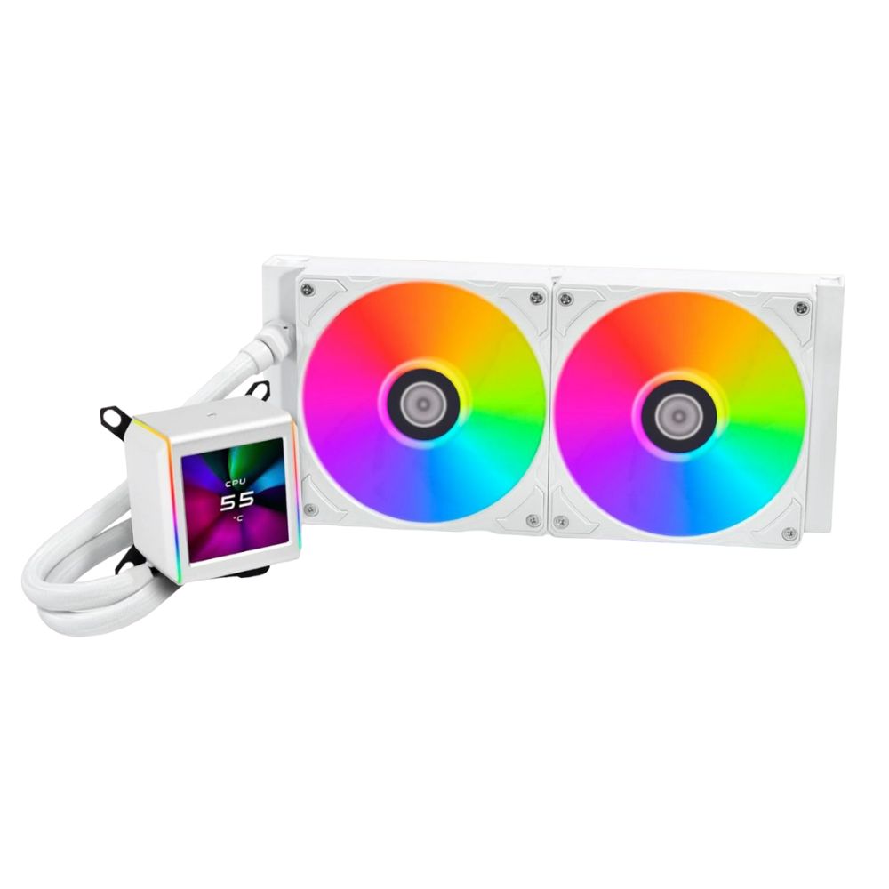 купить Водяное охлаждение для CPU Lian Li GA II LCD 280 ARGB 2x120mm White G89.GA2ALCD28W.00 в Алматы