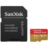 купить SanDisk Extreme Plus microSDXC 64GB + SD Adapter + Rescue Pro Deluxe 170MB/s A2 C10 V30 UHS-I U3; EAN: 619659169473 в Алматы