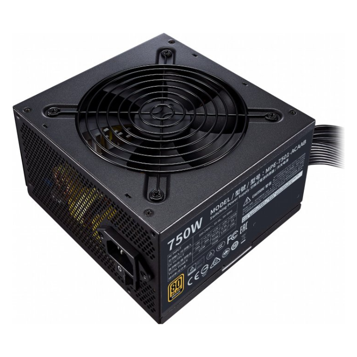купить Блок питания CoolerMaster MWE V2 750 BRONZE 750W 240V Active PFC, КПД >85% MPE-7501-ACAAB в Алматы