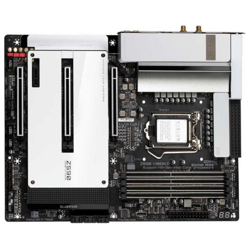 купить Материнская плата GIGABYTE Z590 VISION D, LGA1200, Z590, PCI-Ex 4.0, HDMI+USB-C, 3xM.2, 6xSATA в Алматы