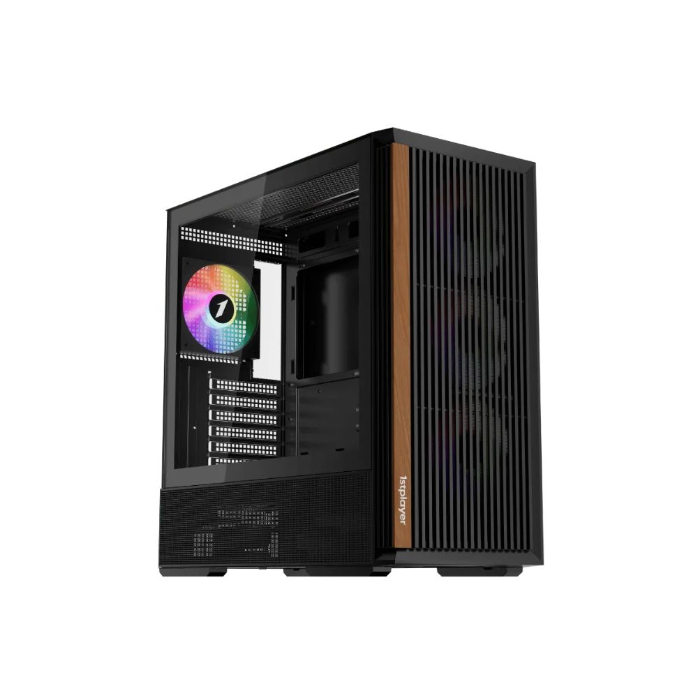 Купить Корпус 1Stplayer WD7-BK, Midi Tower, ATX, Black, 1x3.5*/2x2.5*, USB2.0, USB3.0, RGB в Алматы