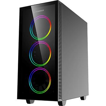 купить Корпус ПК без БП GameMax Draco XD <ATX, 3x120ARGB, 3.5*(HDD)x2, 2.5*(SSD)x2, USB2.0x1, USB3.0x1, HD Audio, 415x464x210mm> в Алматы