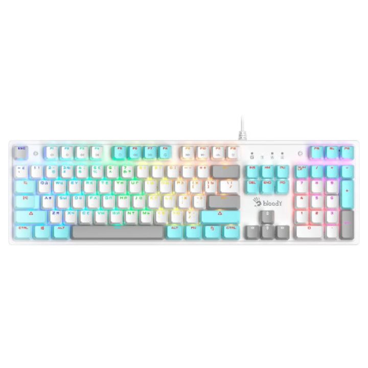 купить Клавиатура игровая Bloody S510R-Icy White Brown  <USB, механическая, 1,8м> в Алматы