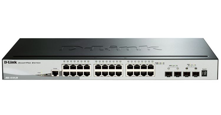 купить D-Link DGS-1510-28LP/ME/A1A Управл-ый комму-тор  24 порта 10/100/1000  PoE + 4 порта SFP /  в Алматы