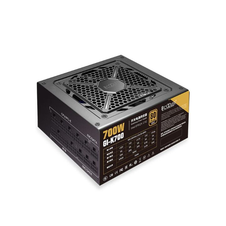 купить Блок питания PCCooler GI-K700, 700W, Full Modular, 80+ GOLD, Fan 120mm, GI-K700 в Алматы