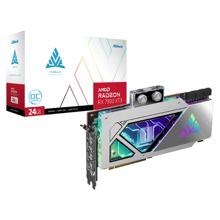 купить Видеокарта AsRock RADEON RX 7900 XTX AQUA 24G OC, 24GB GDDR6 3xDP HDMI RX7900XTX AQ 24GO в Алматы