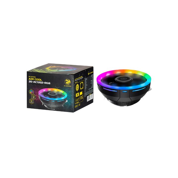 купить Процессорный кулер 2E GAMING AIR COOL (AC120Z) RGB,775,115X,1366, FM1,FM2,AM2,AM2+,AM3,AM3+,AM4, 120 в Алматы