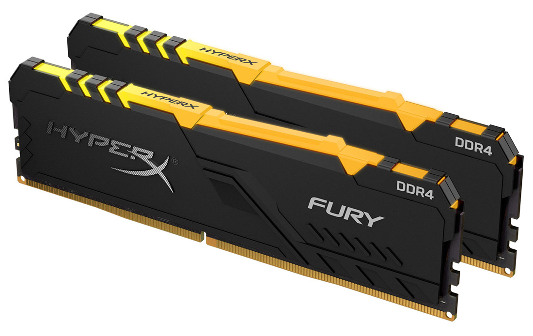 купить ОЗУ Kingston HyperX Fury RGB 16GB (8x2) /3466MHz DDR4 CL16 DIMM XMP HX434C16FB3AK2/16 в Алматы