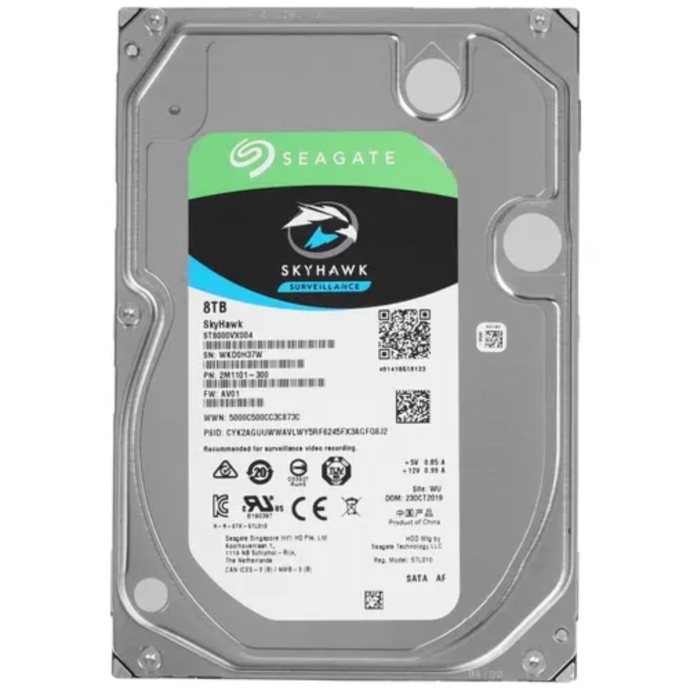 купить Накопитель на жестком магнитном диске Seagate Жесткий диск HDD 8TB SkyHawk ST8000VX004 3.5" SATA 6Gb в Алматы