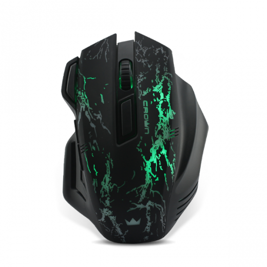 купить Мышь USB, Игровая, Crown CMXG-601 Gaming оптическая/7 кнопок/600/1200/1800DPI/чёрная и эргономичная форма с подсветкой в Алматы