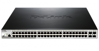 купить D-Link DGS-1210-52MP/ME/B1A Управляемый коммутатор  48 портов 10/100/1000 с поддержкой РоЕ  + 4SFP /  в Алматы