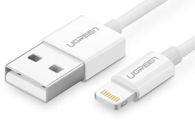 купить Кабель Lightning Ugreen US155 <USB2.0, WHITE, 20730> в Алматы