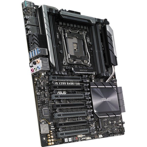 купить Сист. плата Asus WS X299 SAGE/10G, X299, S2066, 8xDIMM DDR4, 7xPCIe x16, 2xM.2, U.2, 8xSATA 6Gb/s, ATX в Алматы
