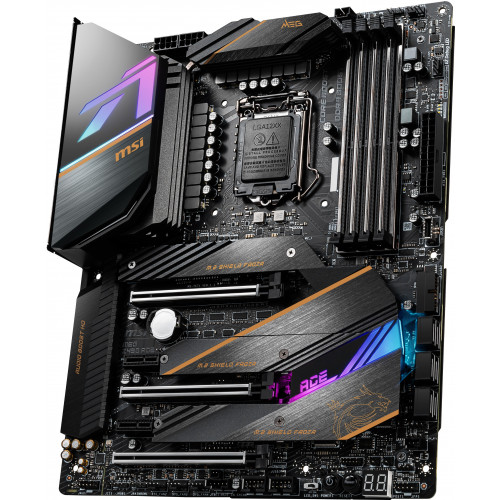 купить Материнская плата MSI MEG Z490 ACE LGA1200 iZ490 4xDDR4 6xSATA3 RAID 3xM.2 SLI CrossFire ATX в Алматы