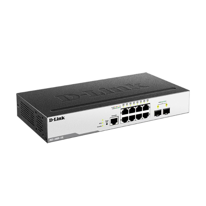 купить D-Link DGS-3000-10L Управляемый L2 коммутатор с 8 портами 1000Base-T и 2 портами 1000Base-X SFP в Алматы