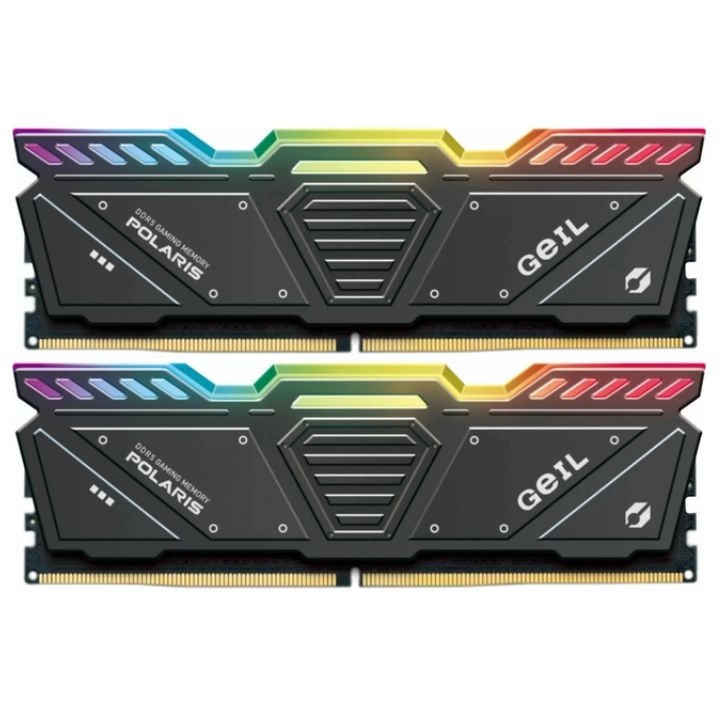 купить Оперативная память 32GB Kit (2x16GB) GEIL Polaris RGB 5200Mhz DDR5 PC5-41600 GOSG532GB5200C42DC Gray в Алматы