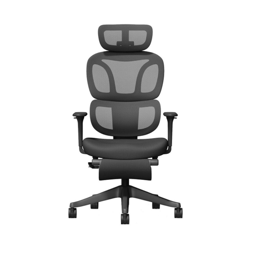 Купить Кресло офисное FlexiSpot BS5B-PRO, регулировка высоты, подлокотник 1D, выдвижная подножка, Black в Алматы
