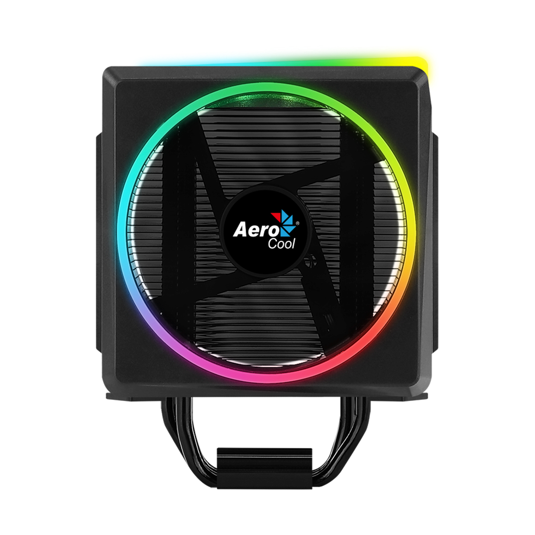 купить Кулер для процессора, Aerocool, Cylon 4 ARGB PWM, Intel 20XX/1200/11XX/775 и AMD AM4/AM3+/AM3/AM2+/AM2/FM2+/FM2/FM1, TDP:145W, 1*120мм LED RGB (Только 3-pin(+5V-D-G)), 800-1800&plusmn;10%, 52.5 CFM, ?26 dB(A), 4pin, (ДxШxВ) 126.5?76?160мм, Чёрный в Алматы