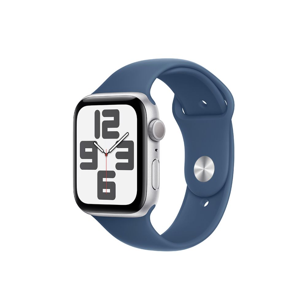 купить Смарт-часы Apple Watch SE GPS 44mm Silver Al Case with Denim Sport Band - M/L (MXER3QI/A) в Алматы