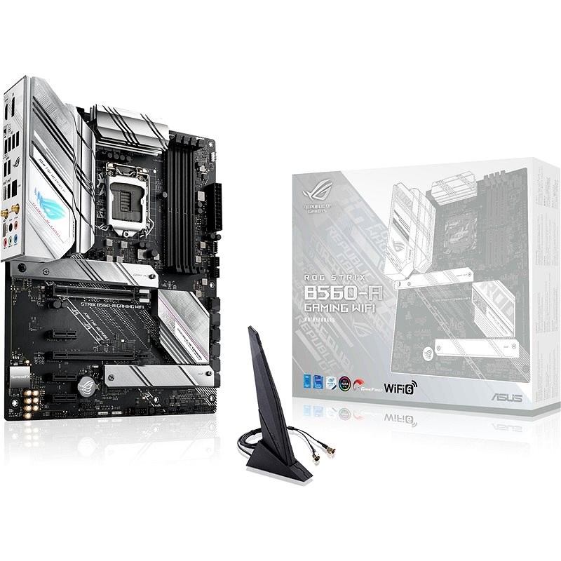 купить Материнская плата ASUS ROG STRIX B560-A GAMING WIFI LGA1200 4xDDR4 6xSATA3 2xM.2 HDMI DP ATX в Алматы