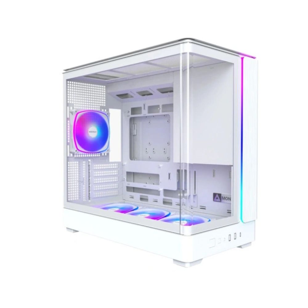 Купить Корпус Montech KING 15 PRO (W) Micro-ATX/Mini-ITX 2xUSB3.0 1xType-C 1xAudio Белый в Алматы