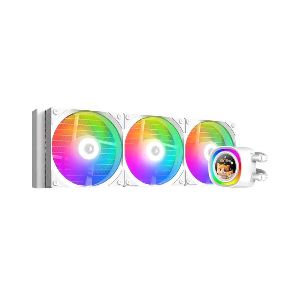купить Водяное охлаждение для процессора ID-COOLING FX360 LCD WHITE в Алматы