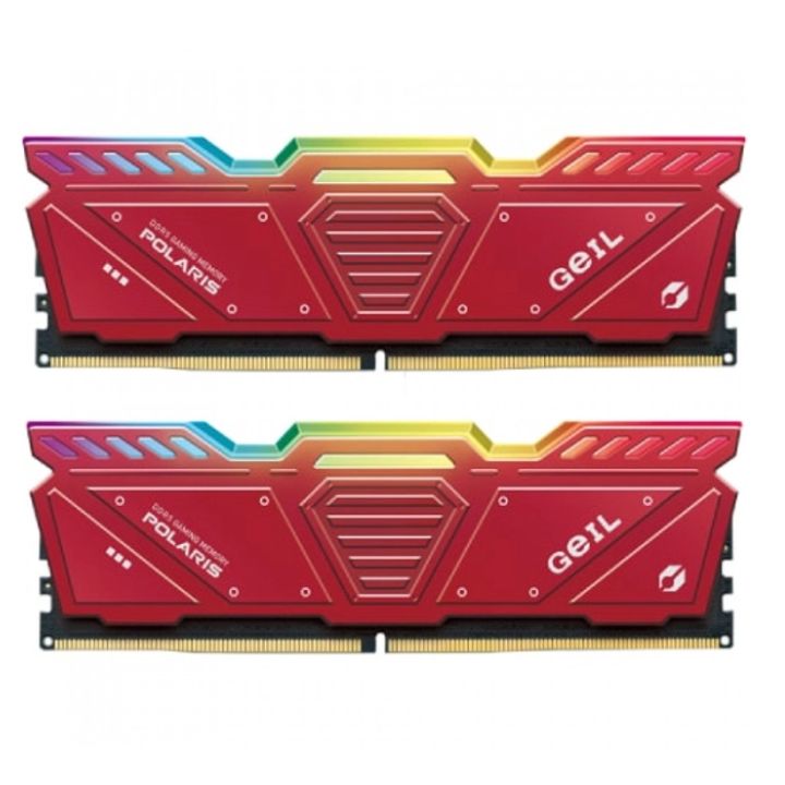купить ОЗУ 32GB Kit (2x16GB) GEIL Polaris RGB 6400Mhz DDR5&nbsp;GOSR532GB6400C38BDC Red в Алматы