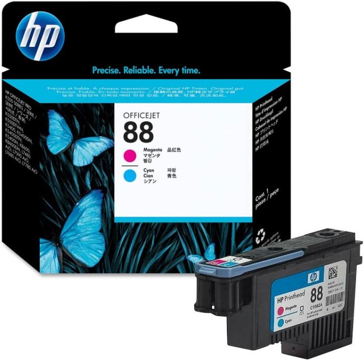 купить Картридж струйный HP Magenta and Cyan Printhead №88 для OfficeJet Pro L7480/L7580/K5400/K550, C9382A в Алматы