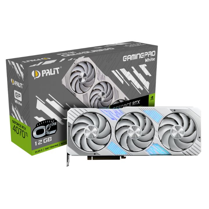 купить Видеокарта PALIT RTX4070Ti GAMINGPRO WHITE OC 12GB (NED407TV19K9-1043W) в Алматы