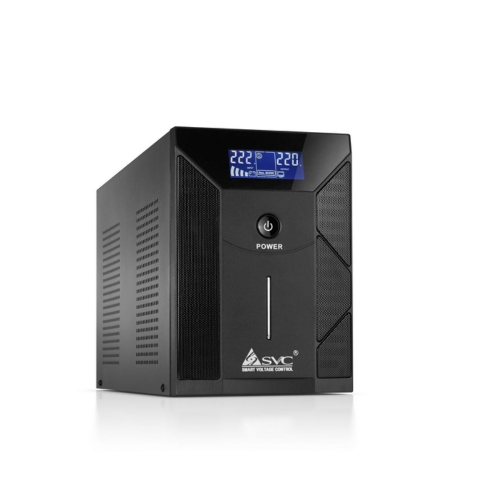 Купить UPS SVC V3000-F-LCD, 3000VA, 1800W, 4x12V/7.5Ah, 4 розетки, AVR 175 - 275V в Алматы