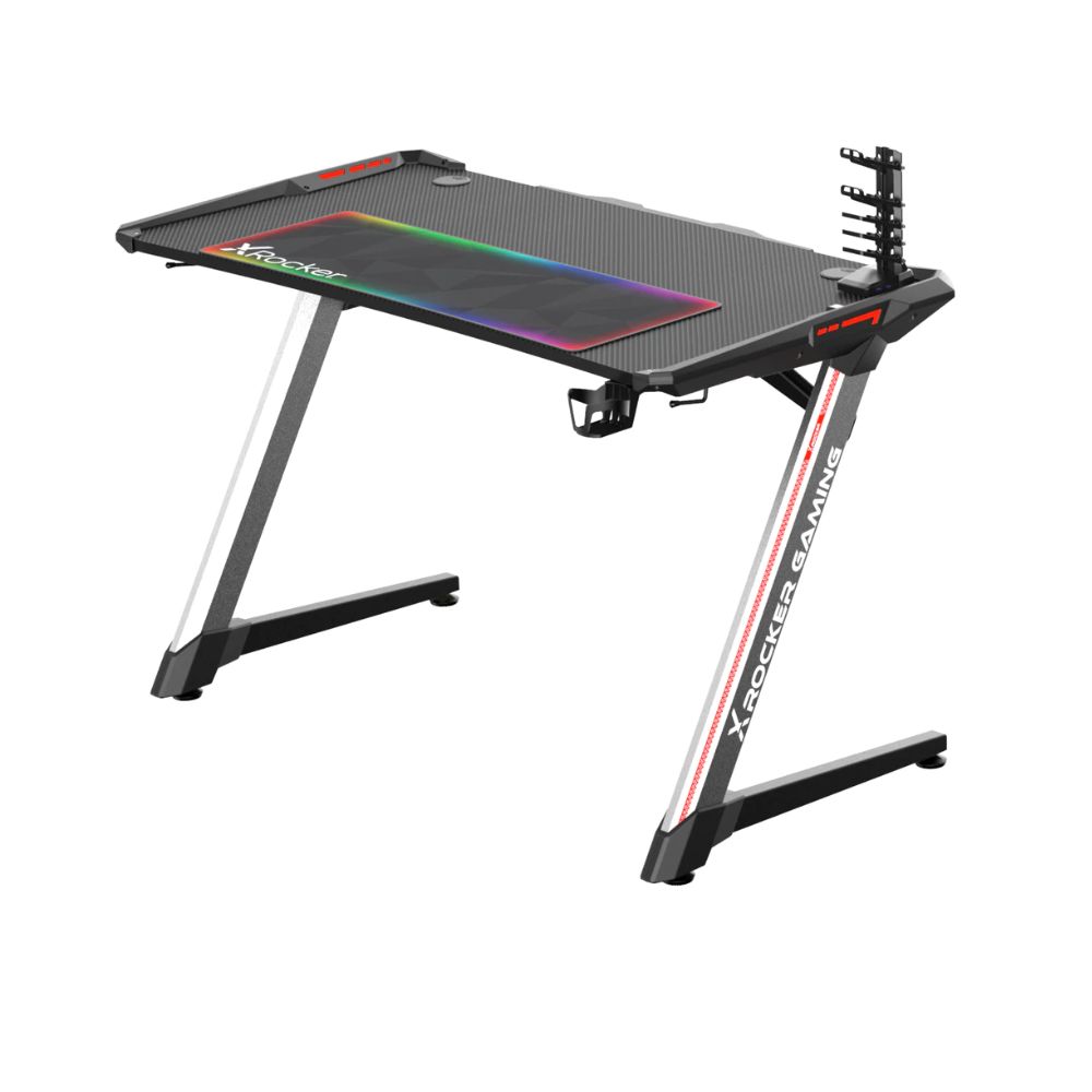 купить Стол для геймеров XRocker Lynx, дерево, металл, 115х75х61.5 см, Black-Gray в Алматы