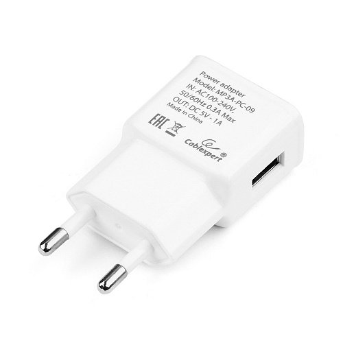 купить Адаптер питания Cablexpert MP3A-PC-09, 1xUSB, 1A в Алматы