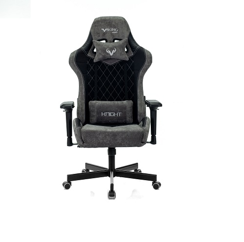 купить Кресло игровое Zombie VIKING 7 KNIGHT Fabric черный текстиль/эко.кожа с подголов. крестовина металл в Алматы