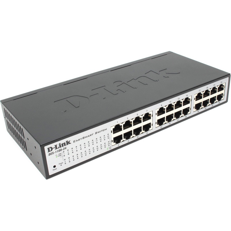 купить Коммутатор D-Link DES-1100-24/A2A Настраиваемый EasySmart с 24 портами 10/100Base-TX Корпус шириной 11&rdquo;, высота 1U в Алматы