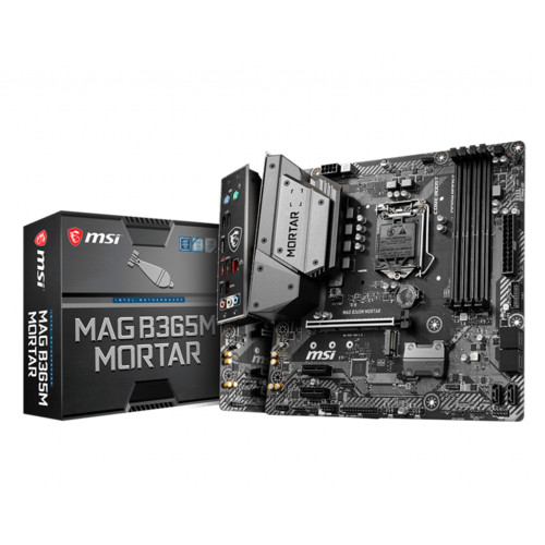 купить Материнская плата MSI MAG B365M MORTAR LGA1151 iB365 4xDDR4 6xSATA3 RAID 1xM.2 HDMI mATX в Алматы