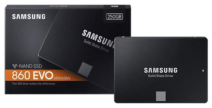 купить Твердотельный накопитель SSD, Samsung, 860 EVO MZ-76E250BW, 250 GB, 2.5*, Sata 6Gb/s в Алматы