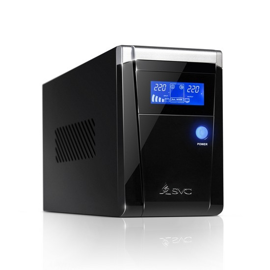 Купить UPS SVC V1200-F-LCD, 1200VA, 720W, 2х12V/7.5Ah, AVR 145-290 V, USB, Line в Алматы